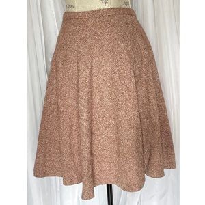 🌹SOLD🌹Vintage 60s/70s Wool Blush/ Tan Knee Length A-Line Skirt Size: Large
